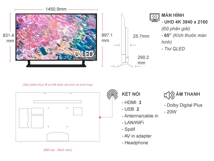Smart Ax88com đăng nhập QLED 65 Inch 4K QA65Q60BAKXXV