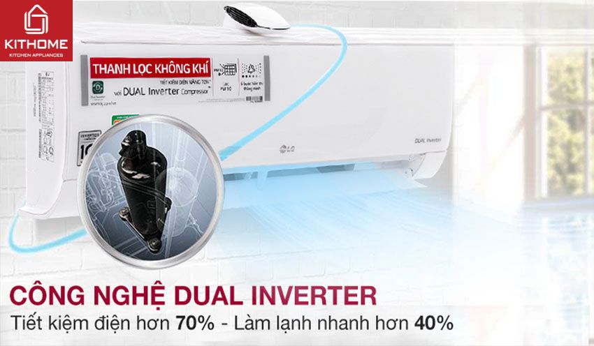 AX88 Sòng bạc phổ biến nhất LG 12000Btu 1 Chiều Inverter V13APFUV