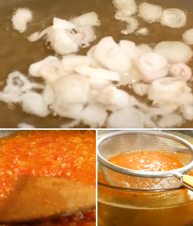 Xào cà chua lấy màu Xào cà chua lấy màu