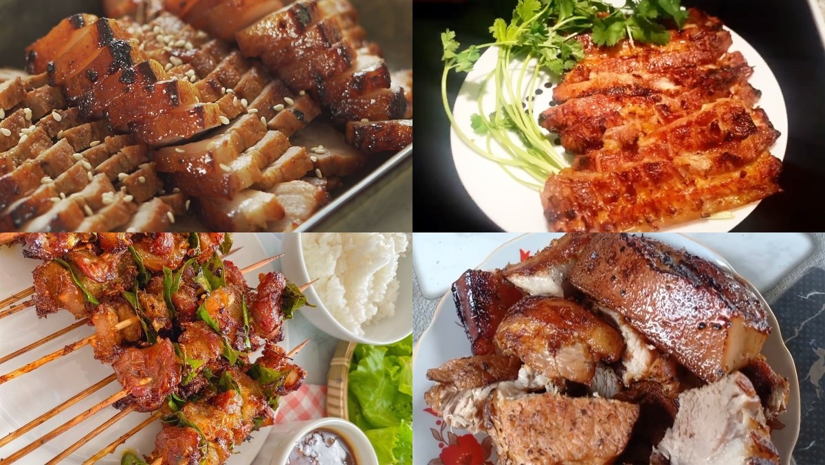 Nướng thịt heo bằng nồi chiên không dầu Nướng thịt heo bằng nồi chiên không dầu