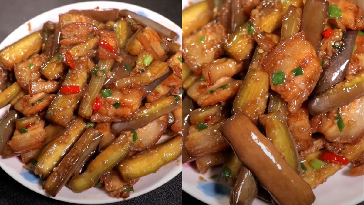 Cách làm cà tím xào thịt ba chỉ mềm, ít dầu mỡ bằng chảo chống dính tổ ong Cách làm cà tím xào thịt ba chỉ mềm, ít dầu mỡ bằng chảo chống dính tổ ong