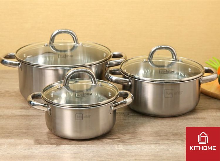 Minh họa là bộ 3 nồi inox 3 đáy nắp kính Fivestar FSB3IN004 Minh họa là bộ 3 nồi inox 3 đáy nắp kính Fivestar FSB3IN004