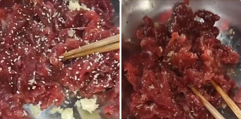 Sơ chế và ướp thịt bò