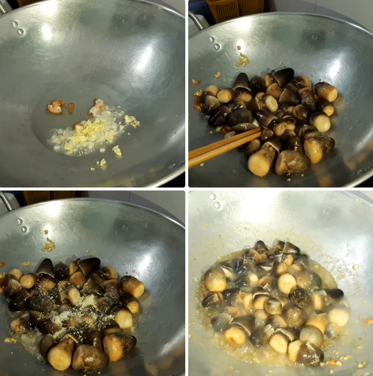 Xào nấm rơm
