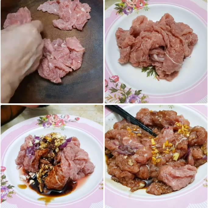 Sơ chế và ướp thịt bò Sơ chế và ướp thịt bò