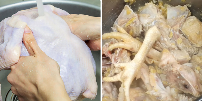 Sơ chế và ướp gà Sơ chế và ướp gà