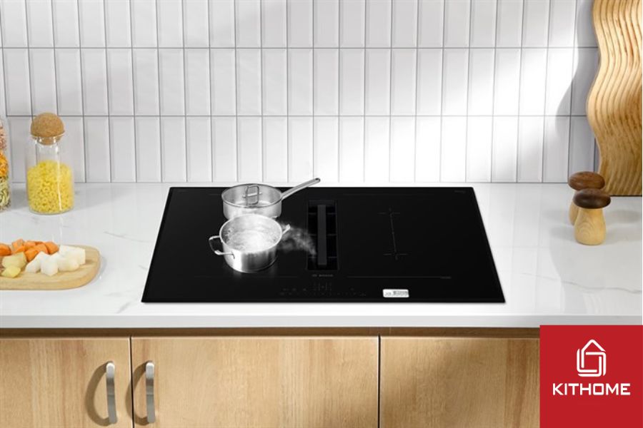 Bếp từ 4 vùng nấu lắp âm tích hợp hút mùi Bosch PVQ731F15E