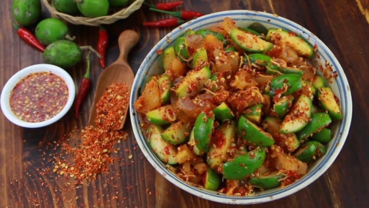 Bật mí cho bạn 1 cách làm gân bò trộn cóc non chua cay cực ngon, ăn là ghiền Bật mí cho bạn 1 cách làm gân bò trộn cóc non chua cay cực ngon, ăn là ghiền