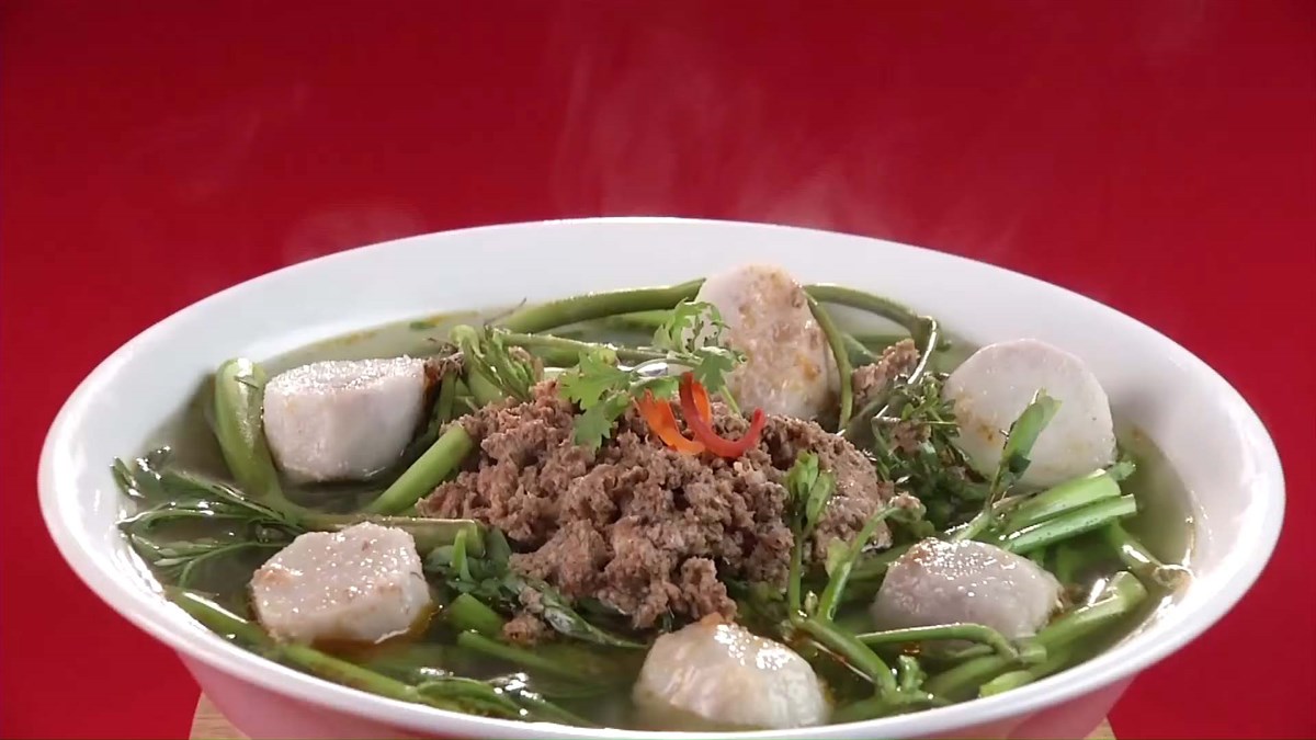 canh cua rau nhút, nấm rơm và nấu mẻ canh cua rau nhút, nấm rơm và nấu mẻ