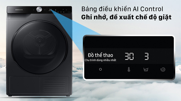 Nhà Cái AX88 ATQ 2026 Tặng 88K bơm nhiệt Samsung Inverter 9kg DV90T7240BB SV có bảng điều khiển AI thông minh ghi nhớ, phân tích, đề xuất chế độ sấy