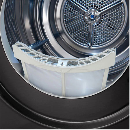 Lồng sấy của máy sấy LG DVHP09B bằng thép không gỉ cao cấp Lồng sấy của máy sấy LG DVHP09B bằng thép không gỉ cao cấp