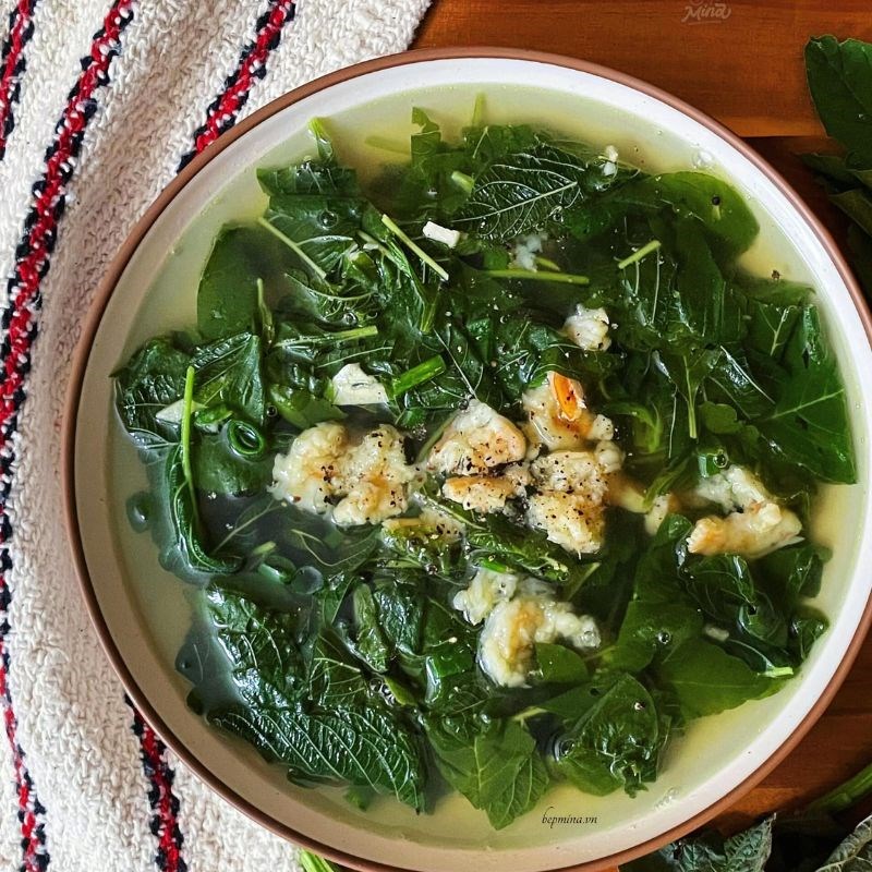 nau-canh-4 Bước 4 Nấu canh Rau tàu bay nấu canh tôm khô