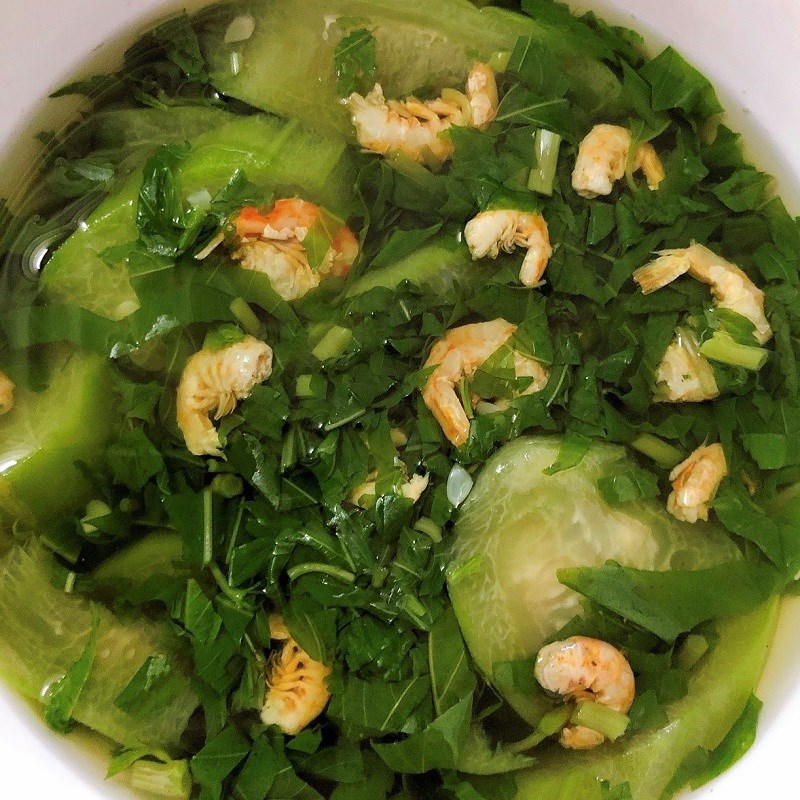Bước 3 Thành phẩm Canh mướp rau đay nấu tôm khô Bước 3 Thành phẩm Canh mướp rau đay nấu tôm khô