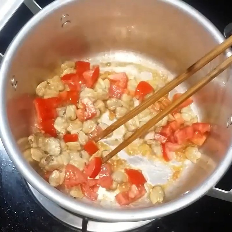 Bước 5 Xào ngao Canh ngao nấu đậu phụ Bước 5 Xào ngao Canh ngao nấu đậu phụ