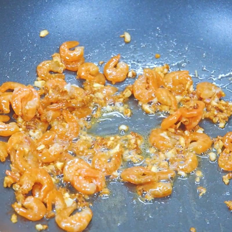 xao-tom-kho-voi-toi Bước 3 Xào tôm khô với tỏi Rau tàu bay nấu canh tôm khô