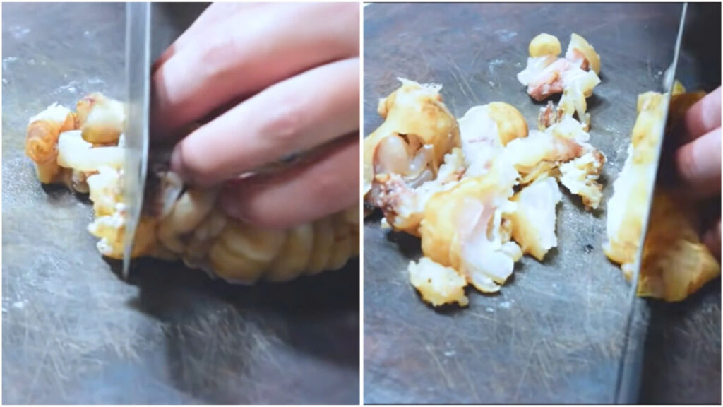 Cắt nhỏ chân bò