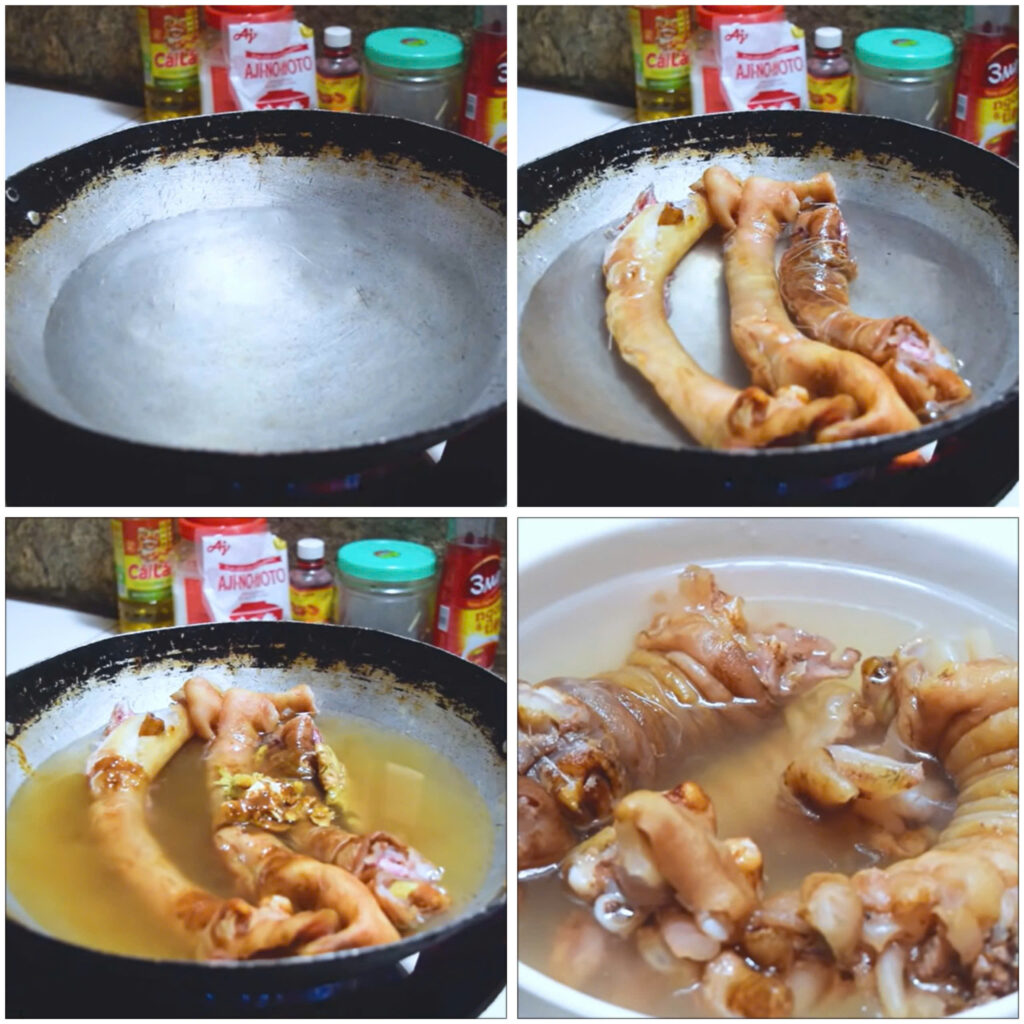 Luộc chân bò