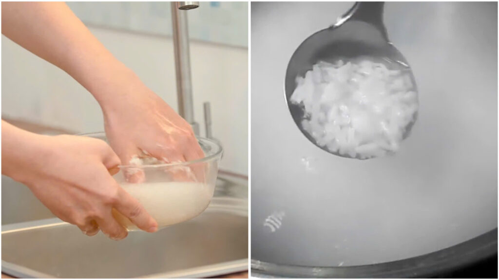 Nấu cháo trắng Nấu cháo trắng