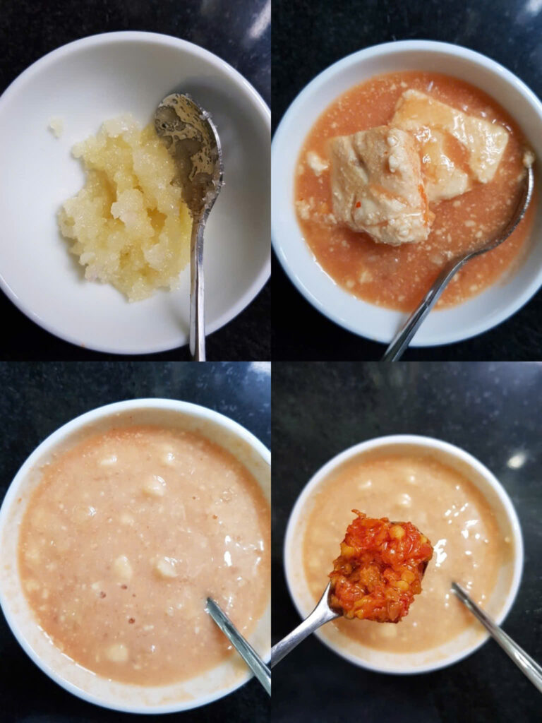 Làm nước chấm chao Làm nước nấu chao