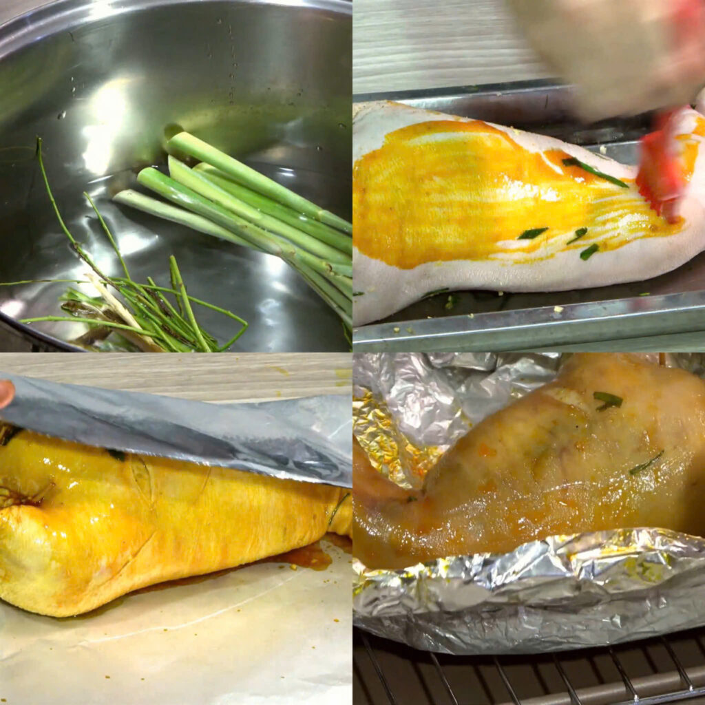 Hấp chân giò Hấp chân giò