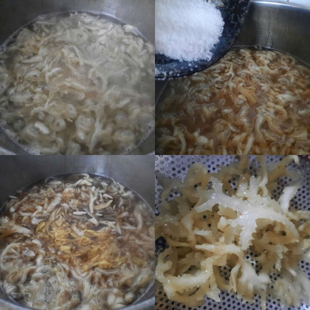 Nấu chè rau câu chân vịt