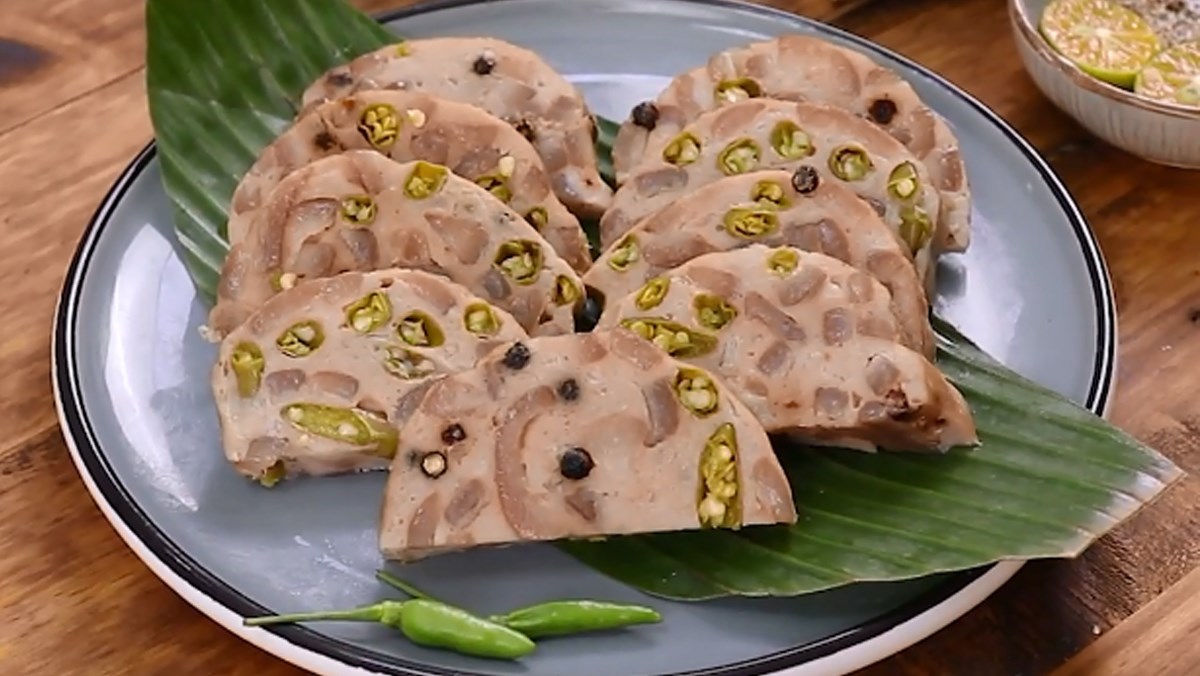 chả da heo (bì heo) ớt xiêm xanh chả da heo (bì heo) ớt xiêm xanh
