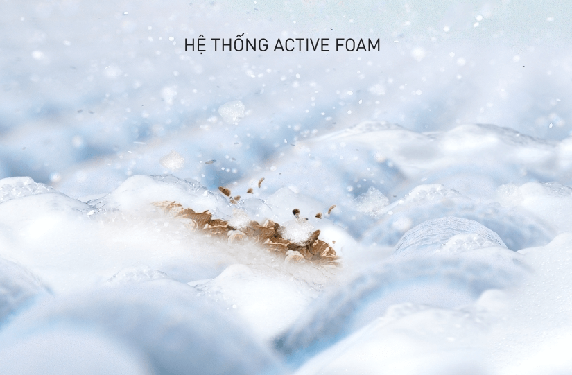 Hệ thống tạo bọt mịn Active Foam trên máy giặt Panasonic 13,5kg NA-FD135X3BV Hệ thống tạo bọt mịn Active Foam trên máy giặt Panasonic 13,5kg NA-FD135X3BV