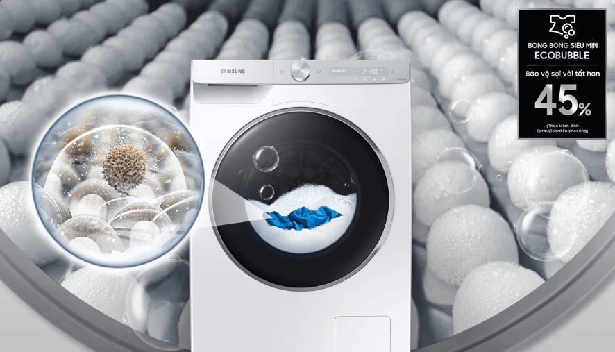 Tải app AX88 ngay để nhận thưởng khủng Samsung WW10TA046AE/SV được tích hợp công nghệ giặt bong bóng Ecobubble™ Tải app AX88 ngay để nhận thưởng khủng Samsung Inverter 10kg WW10TA046AE/SV