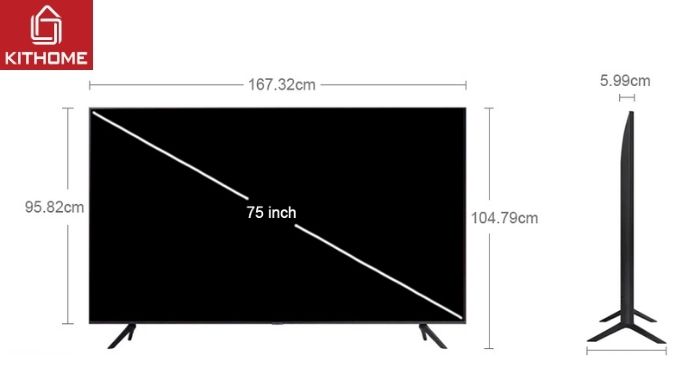 Smart tivi Samsung 4K Crystal UHD 75 inch UA75AU7700KXXV