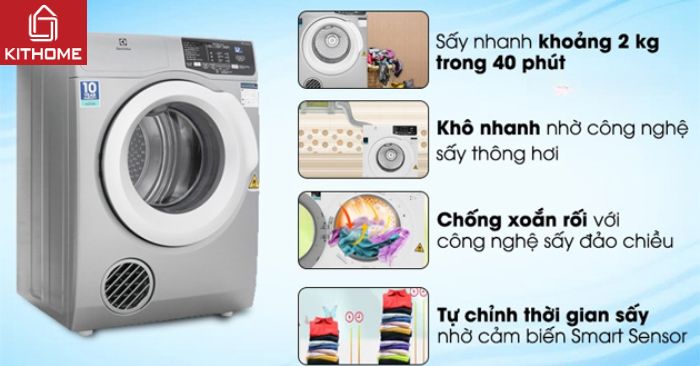 Hướng dẫn sử dụng máy sấy thông hơi Electrolux UltimateCare EDV805JQSA Hướng dẫn sử dụng máy sấy thông hơi Electrolux UltimateCare EDV805JQSA