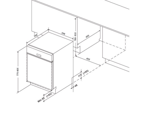 Máy rửa bát 15 bộ Eurosun SMK82EU87G - Ảnh 2