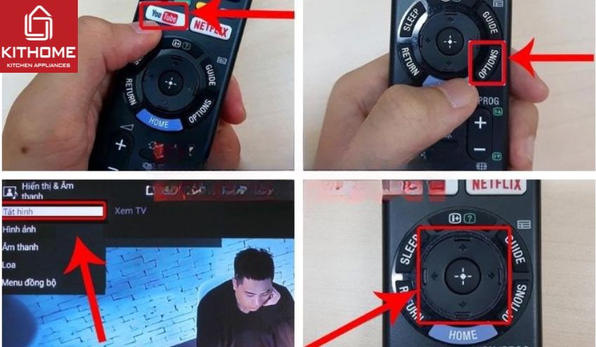 Tắt màn hình tivi Sony khi nghe nhạc