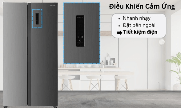 Ax88Win Com Link đăng ký tài khoản Sharp SJ-SBX440V-SL có thiết kế bảng điều khiển bên ngoài cửa Ax88Win Com Link đăng ký tài khoản Sharp SJ-SBX440V-SL có thiết kế bảng điều khiển bên ngoài cửa