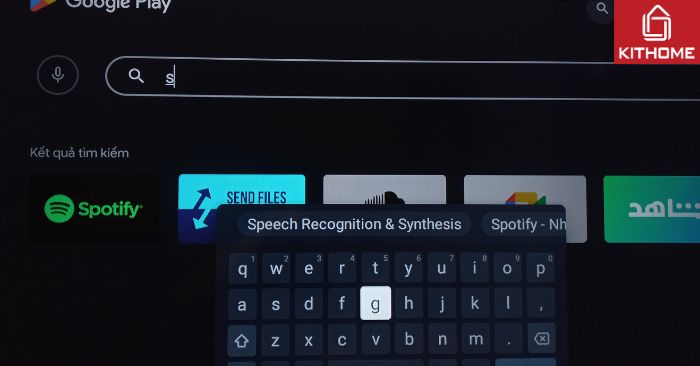 Bước 2: Bấm vào biểu tượng tìm kiếm để nhập nội dung tìm kiếm là từ khóa "Spotify". Bước 2: Bấm vào biểu tượng tìm kiếm để nhập nội dung tìm kiếm là từ khóa "Spotify".