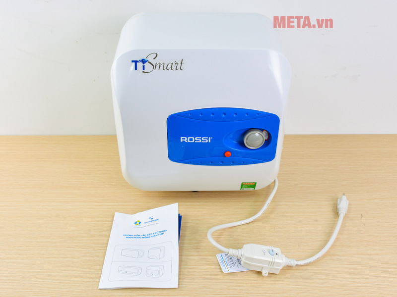 Trọn bộ bình nóng lạnh chống giật Rossi RST 15SQ Ti smart - 15 lít Bình nóng lạnh Rossi RST 15SQ Ti smart-15 lít