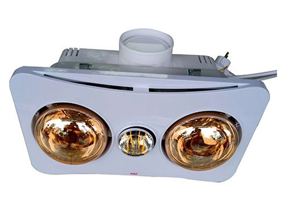 Đèn sưởi nhà tắm 2 bóng Braun Kohn BK02G 550W (có điều khiển)