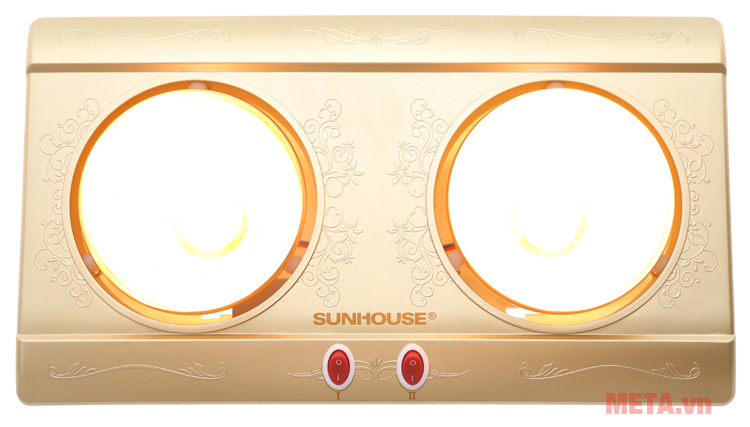 Đèn sưởi nhà tắm Sunhouse SHD3812 chống nước Đèn sưởi nhà tắm 2 bóng