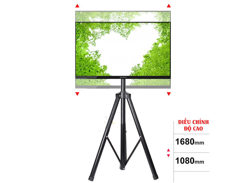 Độ cao điều chỉnh theo tầm nhìn Giá treo tivi 3 chân đứng E1200 32-55 inch