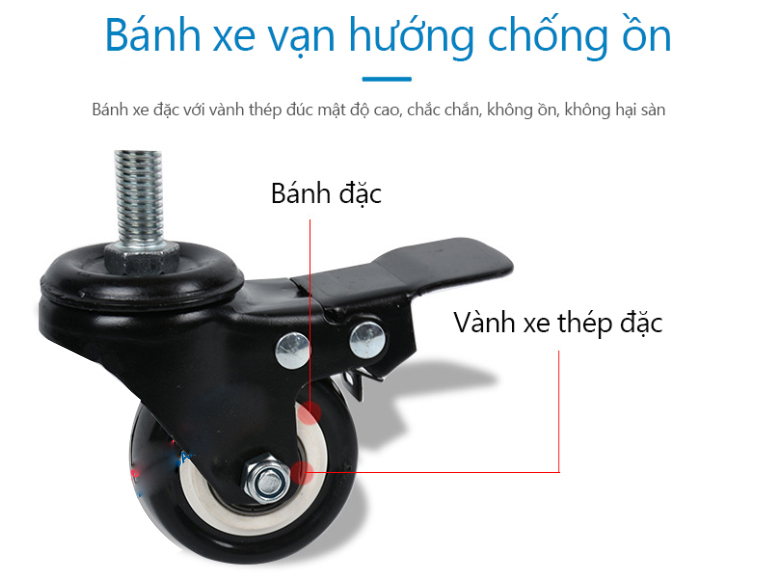 Giá treo tivi di chuyển bằng bánh xe Giá treo tivi di động ErgoTek 1500 32-55 inch