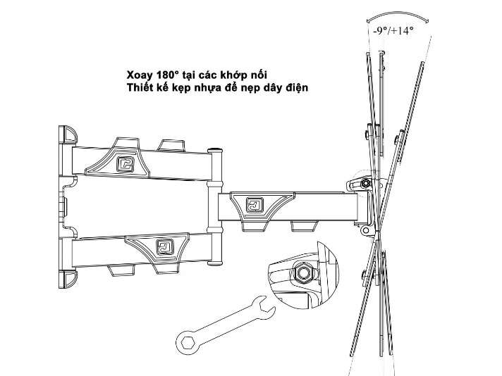 gia-treo-tivi-goc-xoay-da-nang-x2t468-1 Giá treo tivi góc xoay đa năng X2T468 43-65 inch