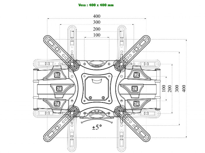 gia-treo-tivi-goc-xoay-da-nang-x2t468-2 Giá treo tivi góc xoay đa năng X2T468 43-65 inch