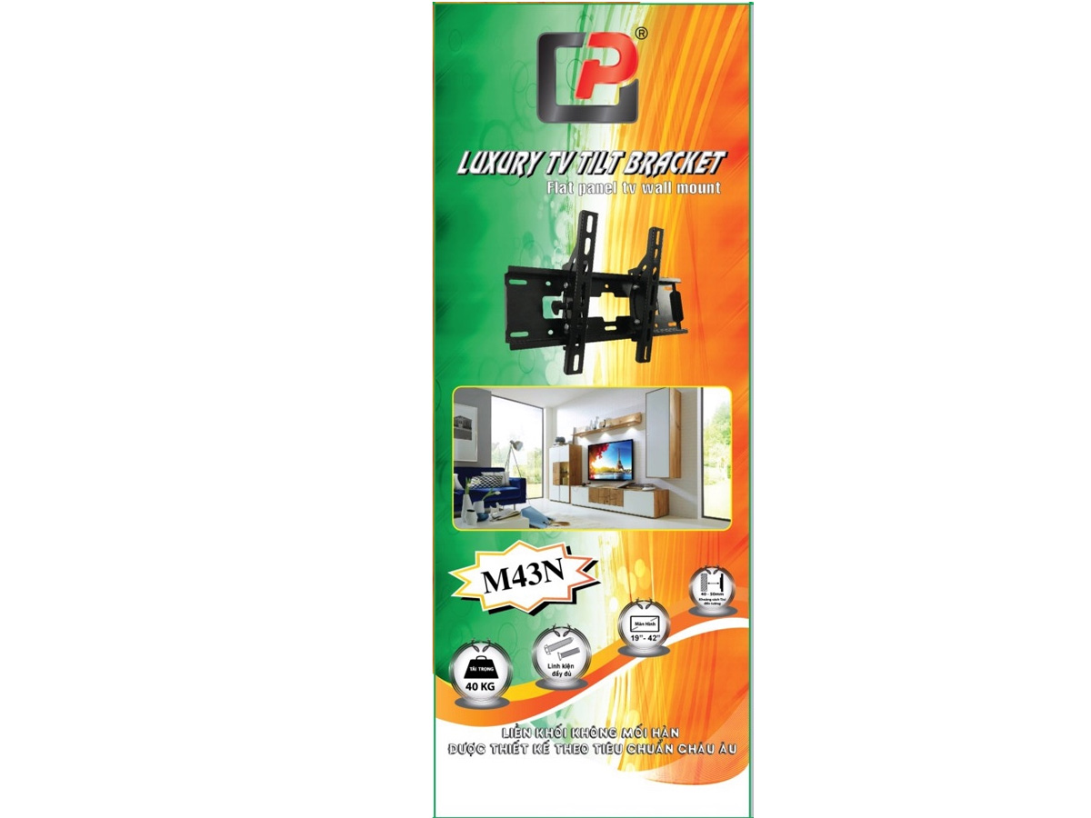 Hộp đóng gói cẩn thận Khung treo tivi áp tường M43N 19 inch-43 inch