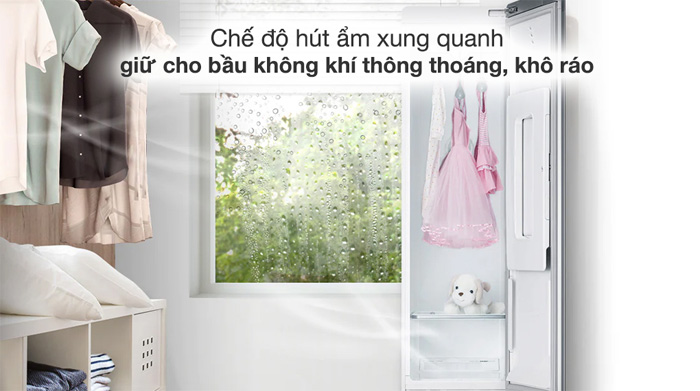 Tủ chăm sóc Ax888 bao lì xì miễn phí thông minh LG Styler S3MFC có khả năng hút ẩm xung quanh