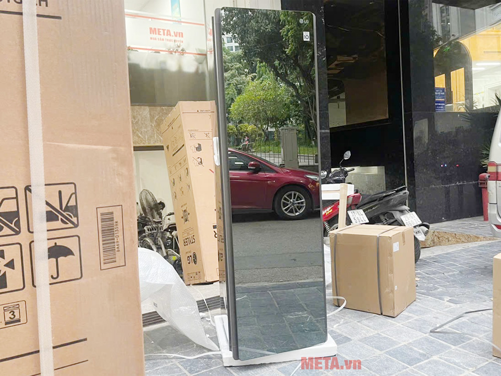 Hình ảnh thực tế tủ chăm sóc Ax888 bao lì xì miễn phí LG Styler S5MB mặt gương pha lê Tủ sấy chăm sóc Ax888 bao lì xì miễn phí thông minh LG Styler S5MB mặt gương pha lê