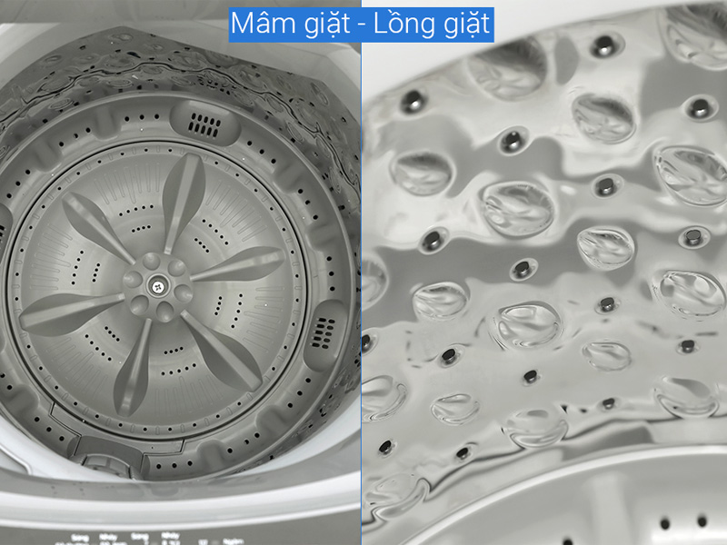 Lồng giặt của Casper WT-75NG1 được thiết kế dạng hình giọt nước độc đáo Lồng giặt của Casper WT-75NG1 được thiết kế dạng hình giọt nước độc đáo