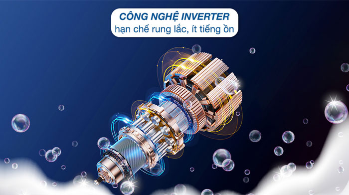 LG FV1409S4M sử dụng động cơ Inverter giúp tối ưu chi phí điện năng LG FV1409S4M sử dụng động cơ Inverter giúp tối ưu chi phí điện năng