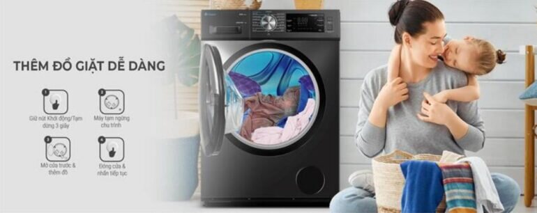 Tải app AX88 ngay để nhận thưởng khủng lồng ngang Casper WF-85I140BGB 8.5kg có thể thêm đồ giặt vô cùng tiện lợi