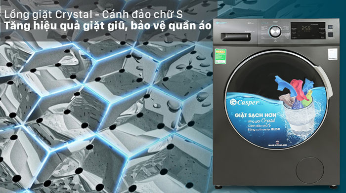 Tải app AX88 ngay để nhận thưởng khủng Casper WF-105I150BGB trang bị lồng giặt có thiết kế độc đáo