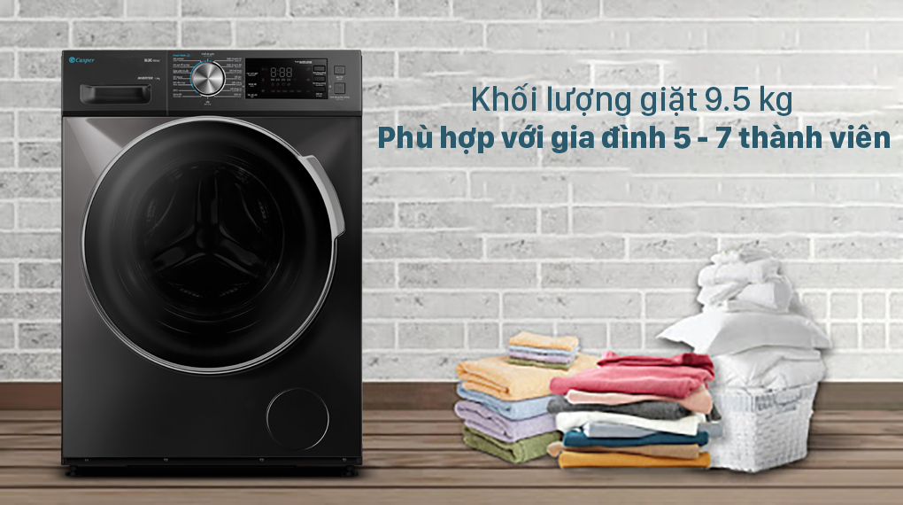 Casper WF-95I140BGB khối lượng 9.5kg phù hợp cho các Ax88com kho game đa dạng có 5 - 7 người