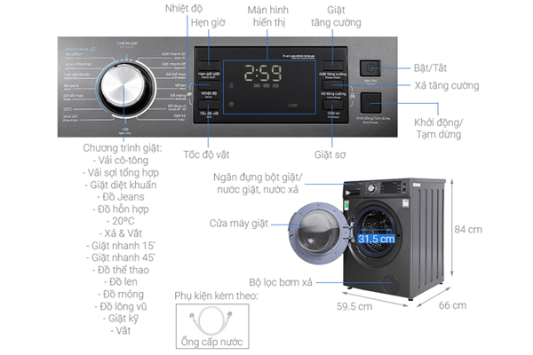 Tải app AX88 ngay để nhận thưởng khủng lồng ngang inverter Casper 12.5 kg